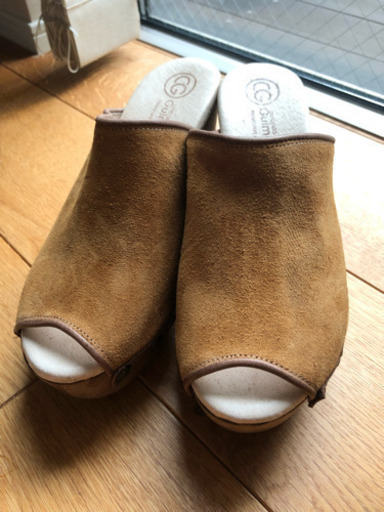 チャンキーヒール サボ サンダル イタリア製