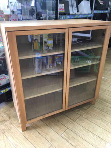 無印良品 オーク材 2面キャビネット