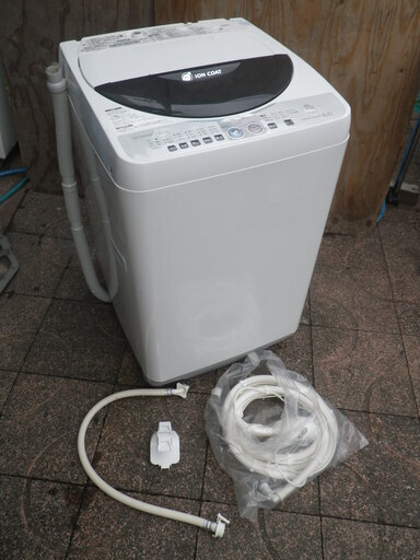■配達可■シャープ 6kg 全自動洗濯機 ES-FG60J-H バスポンプ 槽クリーナー付