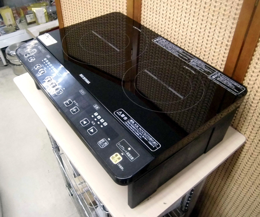 南12条店 アイリスオーヤマ 2口 IHコンロ 1400W IHK-WIS-B 2018年製