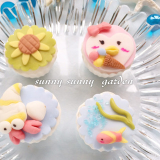 夏休み！親子で！お友達と！お手軽可愛いデコカップケーキを作ろう♪の画像