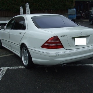 H15　メルセデスベンツ　S55L AMG　本革シート　ウッド調パネル　左ハンドル　車検2年付き　13789　の画像
