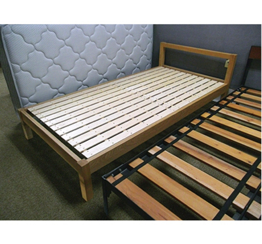 札幌 高品質【MUJI＆FranceBed シングルベッド】オーク材 工具不要 無印良品＆フランスベッド 良品計画 座面高56cm ベット 本郷通店