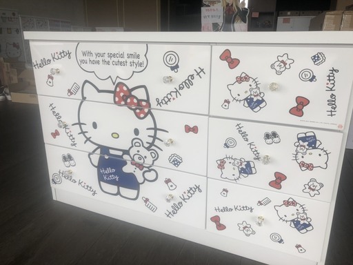 新品！キティーちゃんチェスト！マイメロもあるよ～！色んな種類あります！見に来てね～♪
