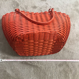 ひまわり かごバッグ☆籠バック☆カゴトート☆オレンジの画像