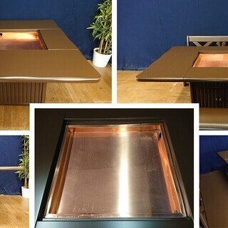 「Ｇ3 カリモク ＲＵＳＴＩＣ 囲炉裏風ベンチダイニング4点セット」 の画像