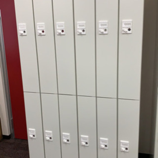 値下！7/4 迄:貴重品ロッカー(LH オフィスロッカー2段12人用 ダイヤル錠付き)の画像