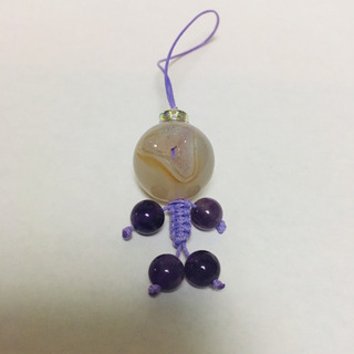 【新品】オーッホッホな笑口瑪瑙 お人形ストラップ