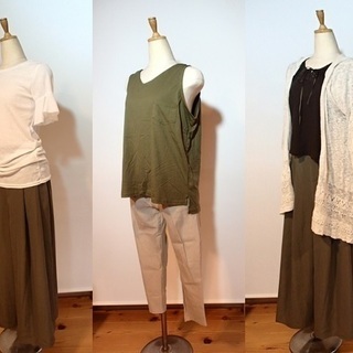 レディースMサイズ11点セット★ナチュラル・リネン系