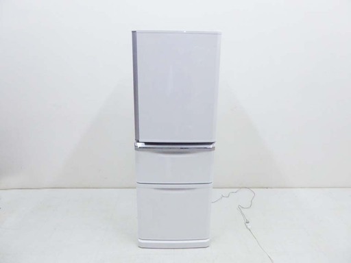 動作保証 三菱電機 3ドア 冷蔵庫 スリムタイプ MR-C34A-W 335L 2017年製
