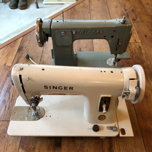 レトロ ミシン2個セット singer riccer シンガー リッカー 昭和レトロ アンティーク