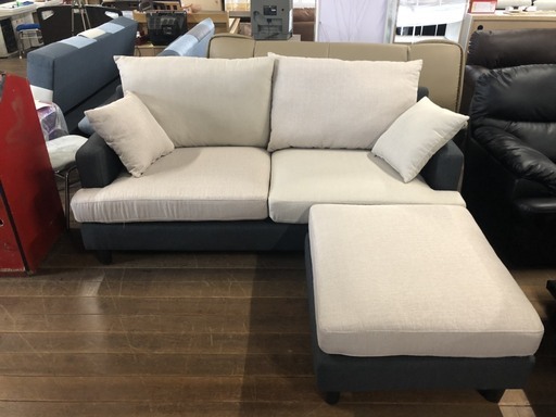 新品カウチソファー！勢いで22800円！未使用品！オットマン＆クッション付き！