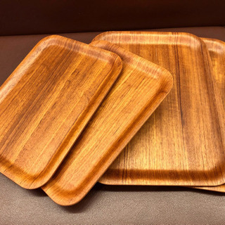 【決定しました、ありがとうございます】【大小2枚ずつセット】木のおぼん