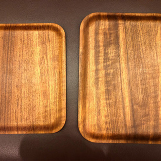 【決定しました、ありがとうございます】【大小2枚ずつセット】木のおぼんの画像