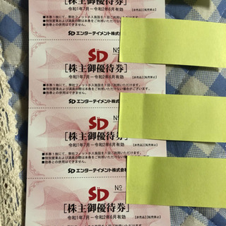SDエンターテイメント(フィットネス)株主優待券
