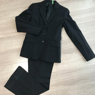 値下 【美品】ブラック ボーダー 黒 スーツ パンツ