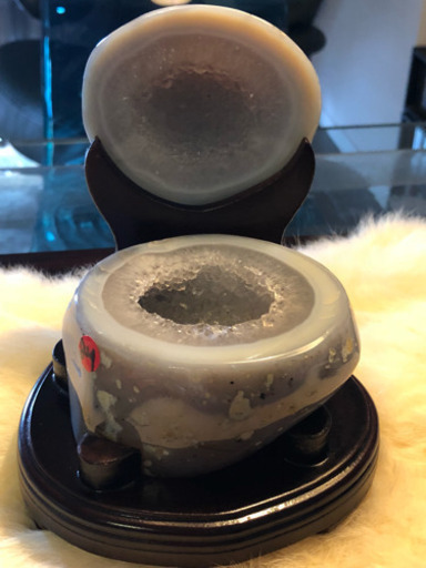 メノウ 原石 水晶ドーム 瑪瑙  置物