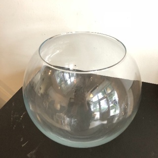 グラスボール フラワーベースの画像