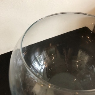 グラスボール フラワーベースの画像