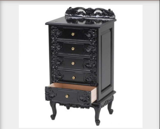 猫脚アンティークチェスト 5段