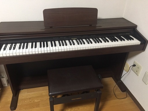コロンビア COLUMBIA 電子ピアノ ELEPIAN EP-305 いす付 ピアノ練習用 美品 完動品