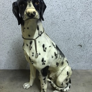 プラスチック製 置物 ダルメシアン 犬 玄関 インテリア 幅50...