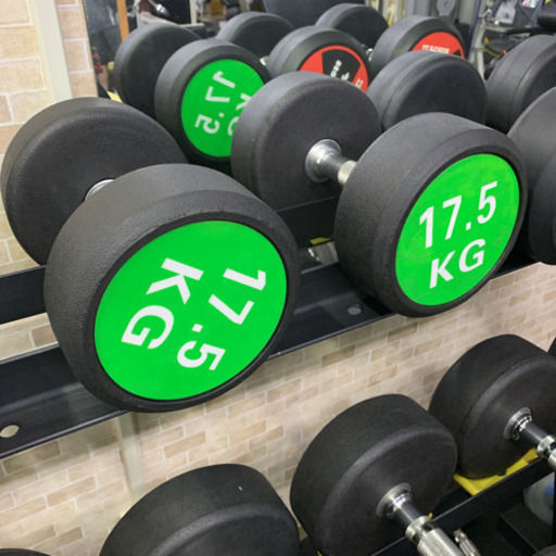 ラバーラウンドダンベル 17.5kg  2個