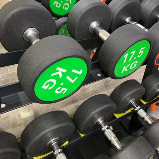 ラバーラウンドダンベル 17.5kg  2個