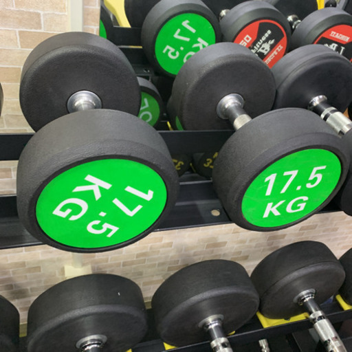 ラバーラウンドダンベル 17.5kg  2個