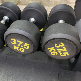 ラバーラウンドダンベル　37.5kg ２個 ラバーラウンドダンベル 37.5kg 2個