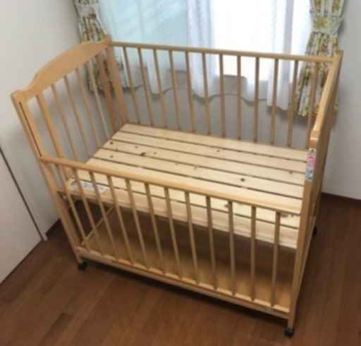ベビーベッド ハイタイプ 国産ひのき