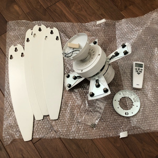 シーリングファン 照明なし リモコン付きの画像