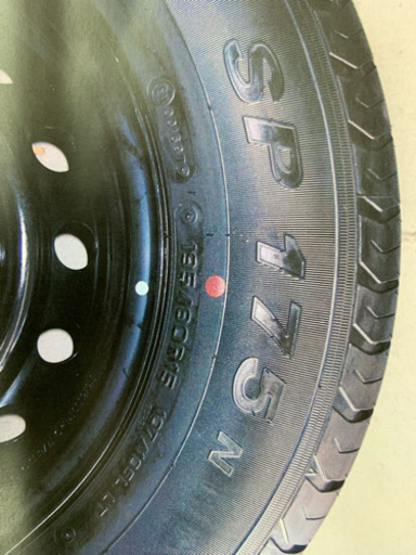 ハイエース新車外しタイヤ+スチールホイール4本セット