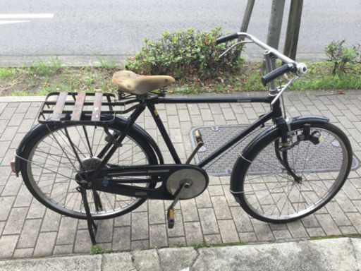 レトロ自転車 ロッドブレーキ 皮サドル