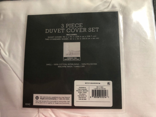 フェザー布団付き！値下げしました?新品未開封! 3点セット Duvet Cover (ブランケットカバー)・2 Standard Sh