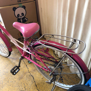 子供自転車 ママチャリ 22インチ ピンク色 仕上がりましたの画像
