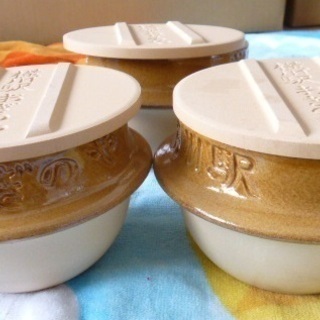 おぎのや　峠の釜めし　空容器3個セット★洗い済み★1人用のご飯を炊くのにも！の画像