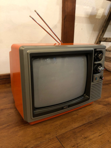 昭和レトロ☆テレビ (レトロテレビ オレンジ ガチャガチャテレビ アンテナテレビ)