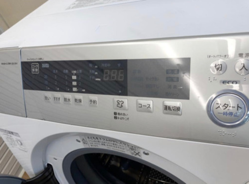 SHARP ドラム式洗濯乾燥機 10㎏/6㎏ ES-ZH1-WL 2016年製