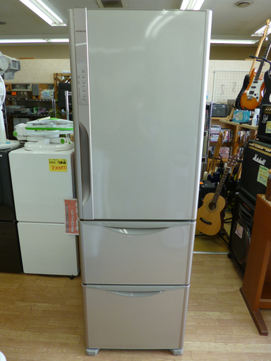 日立 3ドア冷蔵庫 365L R-K370FV 真空チルド 2015年製 シルバー HITACHI 300Lクラス ☆ PayPay(ペイペイ)決済可能 ☆ 札幌市 清田区 平岡