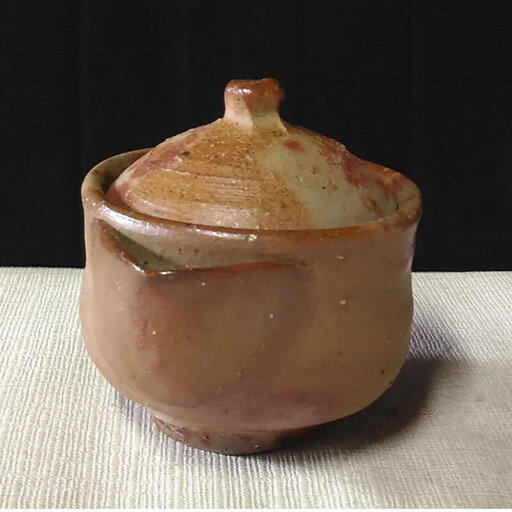 c053 藤原建 備前焼 宝瓶 急須 合わせ箱 茶道具