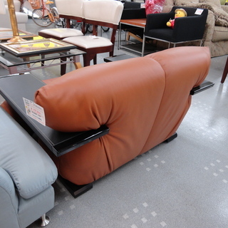 展示未使用品　モリシゲ　パーソナルソファー　本革　ブラウン　半田市　モノ市場　半田店の画像