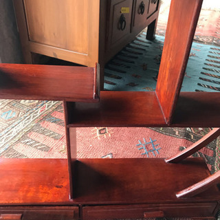 アジアン家具 中国丸い飾り棚の画像