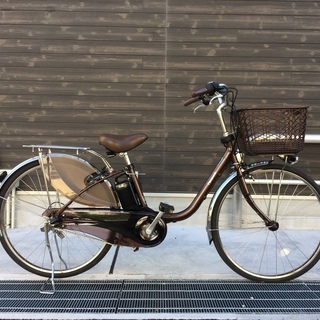 地域限定 パナソニック ビビ DX 新基準 16AH 子供乗せ 茶 ナチュラ