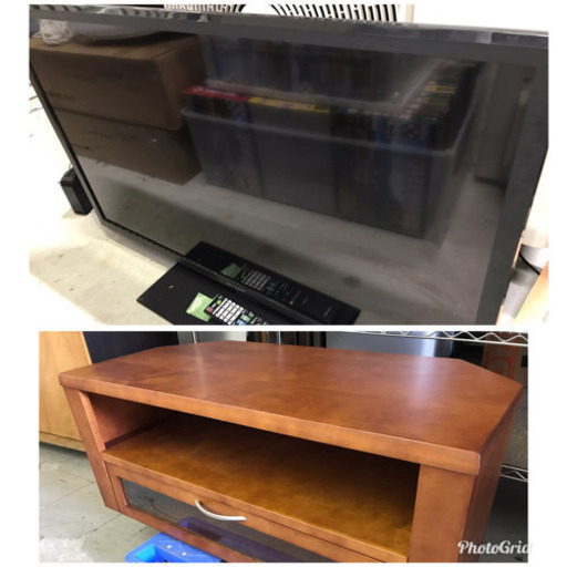 最終セール‼️シャープ LED AQUIS 40インチ 液晶テレビ 2014年 外付けHDD録画対応機種 プラス テレビボード