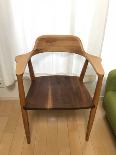 ②ウォールナット天然木 ダイニングチェア②