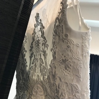 ◆ウェディングドレス レース編みAライン 美品の画像