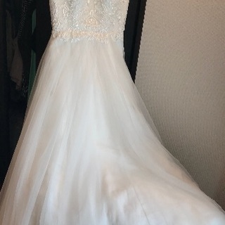 ◆ウェディングドレス レース編みAライン 美品の画像