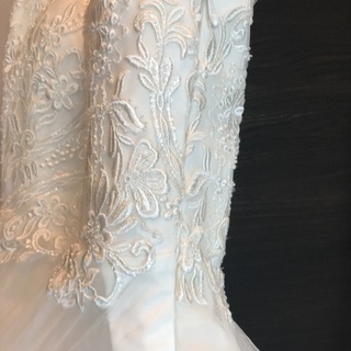◆ウェディングドレス レース編みAライン 美品の画像