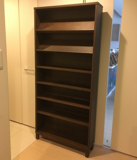 無印良品 組み合わせて使える木製収納 ミドルタイプ 本棚 ウォールナット